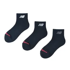【特価セール】靴下 子供 (LAS55651) 3足 ジュニア3Pソックスショートレングス 3枚 ジュニア/キッズ 3パック [ニューバランス]
