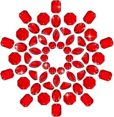 PH PandaHall 60 個 スタイル 縫製宝石 赤い水晶縫製宝石 三角形/馬の目/楕円形/長方形 フラットバック ラインストーン ラインストーン縫い付け 服用ラインストーン ウェディング ドレス コスチューム 衣服 DIY材料( 赤い)