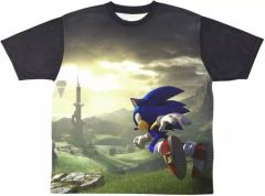 ソニックTシャツ グレー XL ビックプリント オーバーシルエット sega 