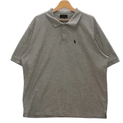 POLO RALPH LAUREN ポロラルフローレン ポニー刺繡 半袖 ポロシャツ ボタンダウン ワンポイントロゴ刺繍 グレー