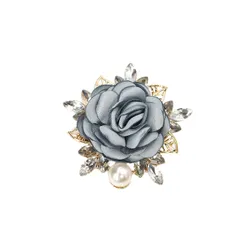 [レリカ] 花 コサージュ ブローチ 胸飾り 結婚式 卒業式 入学式 フォーマル パーティ 記念日 アクセサリー レディース (ライトブルー) [ライトブルー]