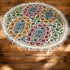 某有名オークション買入 カシミア インド 絨毯 スペシャルクオリティハンドメイド 180cm vintage 希少 ウール50％ 高級素材 羊