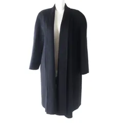 極美品◎日本製 LEONARD FASHION レオナール ファッション カシミヤ100％ ロングガウンコート ブラック 裏：シルク100％・総柄プリント 9ARのサムネイル