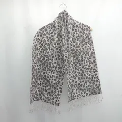 ◇ ⊇ CLATHAS クレイサス 豹柄 レオパード マフラー サイズ表記無し グレー系 レディース E  【1506230024025】