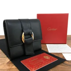 2023年最新】カルティエ Cartier トリニティ 三つ折り財布 レザー 黒