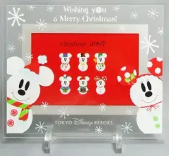 【中古】フォトフレーム・アルバム ミッキーマウス＆ミニーマウス(スノーマン) フォトスタンド 「クリスマス・ファンタジー2007」 東京ディズニーリゾート限定 