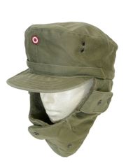 オーストリア軍 ウィンターキャップ OD 耳当て付き 中古良