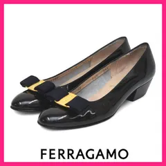 サルヴァトーレフェラガモ ヴァラリボン エナメル パンプス 4.5B(約22cm)