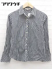 ◇ ◎ green label relaxing UNITED ARROWS ギンガムチェック 長袖 シャツ サイズ38 ホワイト ブラック レディース  【1002800449651】