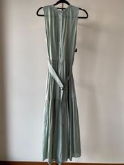 美品 caban ノースリーブ ワンピース シャツワンピース 緑 キャバン