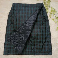 ユニクロ　 ラップスカート チェック　リバーシブル　ポケット　キルティング　M