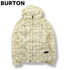 バートン スノーボードジャケット XS チェック柄 ホワイトｘマルチカラー♪