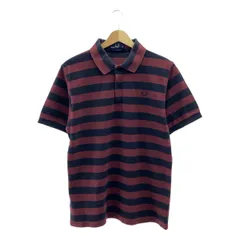 FRED PERRY / フレッドペリー | ワンポイントロゴ ポロシャツ カットソー | 40 | ボルドー/ネイビー | メンズ