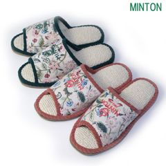 スリッパ ミントン 夏用 ゴブラン織り 外縫い ハドンホール 前開き MINTON