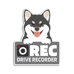 黒柴のドラレコ録画中ステッカーのサムネイル