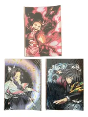 鬼滅の刃  全集中展 特殊印刷イラストカード  3種セット（ 竈門禰豆子 & 冨岡義勇& 胡蝶しのぶ ）