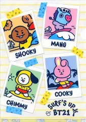 【中古】クリアファイル SHOOKY＆MANG＆CHIMMY＆COOKY A5クリアファイル SURF’S UP ver. 「BT21×ファミリーマート」 対象商品購入特典 第1弾