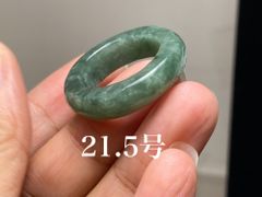 L12-172 美品 21.5号 ミャンマー産天然 A貨 本翡翠 くりぬき リング