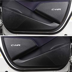 新品 ZYX10 CHR カスタム 内装パーツ NGX50 4P 助手席側 運転席側 キズ防止カバー 汚れ カーボン柄 ドアプロテクター ドアパネル カーボン調 ドアトリムカバー フロントドアキックマット ドアキックガード 専用 C-HR トヨタ Kayafa
