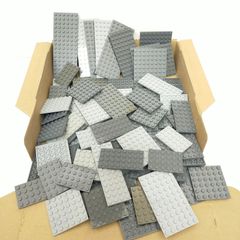5113　レゴ　グレー系　プレート大量セット　基礎板　基盤　基板　ベースプレート　濃グレー　薄グレー　濃灰　薄灰　LEGO　レゴブロック　まとめ売り　詰め合わせ