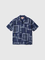 SUGAR CANE シュガーケーン シャツ 半袖 メンズ NATIVE AMERICAN BANDANA PATCHWORK PRINT OPEN SHIRT バンダナ パッチワーク ネイティブ ペイズリー柄 SC39465