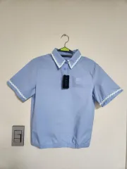 【美品】セントアンドリュース　ポロシャツM St ANDREWS セントアンドリュース 青ポロシャツ M レディース