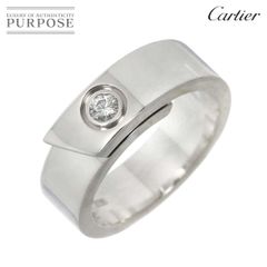 カルティエ Cartier アニバーサリー #49 リング ダイヤ 1P K18 WG ホワイトゴールド 750 指輪 Diamond Ring 90242154