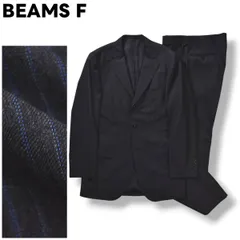 【上品】 日本製 ビームス エフ BEAMS F 3B シングル スーツ セットアップ 上下 テーラード ジャケット スラックス パンツ 93 ピンストライプ ダークグレー ビジネス カジュアル フォーマル メンズ