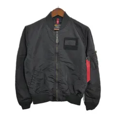 ALPHA INDUSTRIES アルファ インダストリーズ MA-1 フライトジャケット ミリタリー ブラック (メンズ L) 中古 古着 S0738