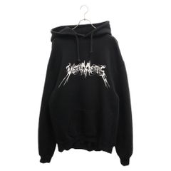 VETEMENTS (ヴェトモン) 17AW トータルファッキンダークネスプルオーバーパーカー MH17TP17 ブラック