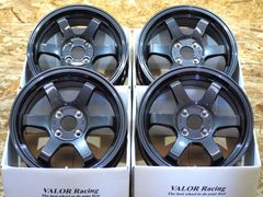 最終値下げ‼️深ゾリ　逆リム　半艶ブラック　15インチ6.5j＋38 4穴100 ☆引っ張り☆165/45R15 6.5J+38 4H100 新品 人気 軽量 深リム 逆ゾリ