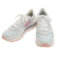 箱付未使用 アトランティックスターズ Atlantic STARS 現行販売商品 VEGA ピンク ブルー 麻柄 レザー切替 スニーカー 40 25cm