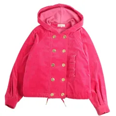 ニナリッチ NINA RICCI ジャケット コーデュロイ ダブルブレスト フーディー ゴールドボタン アウター レディース 9(M相当) ピンクのサムネイル