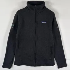 古着 パタゴニア patagonia ベターセーター フリース フルジップ ワンポイントロゴ アウトドア ニット XS  ブラック レディース