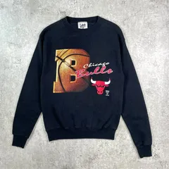 90年代 USA製 NBA CHICAGO BULLS シカゴ ブルズ チームロゴプリント スウェットシャツ メンズM相当 