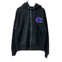 Champion ロゴスウェット パーカー S ブラック チャンピオン フーディー ジップアップ リバースウィーブ 古着卸 アメリカ仕入 a709-5134