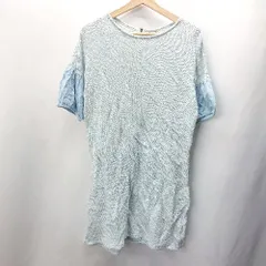 ◇ chambre de charme シャンブルドゥシャーム 半袖 ひざ丈 ワンピース サイズF ライトブルー レディース E  【1407020031103】のサムネイル