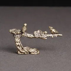 鳥 花の枝 枝 梅 風水 幸運 インテリア オブジェ 装飾品 開運 鳥と花のデザイン 縁起物 ギフト プレゼント 開運グッズ ミニチュア ミニサイズ 小物 インテリア雑貨 ゴールド