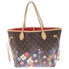 LOUIS VUITTON (ルイヴィトン) モノグラム LV×TM ネヴァーフルMM トートバッグ ブラウン PVCレザー ゴールド金具 M13271