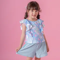 【マリン猫・ブルー】肩フリルセパレート水着 TAK キャサリンコテージ