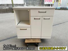 【中古】【一部地域送料無料】創愛ファニチュア　キッチンボード　ホワイト　キッチン収納　F-SA-119-0421A