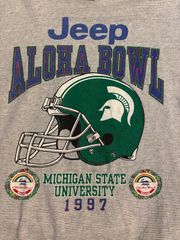 초격 레어 90s Hawaii Bowl 97년 하와이 그릇 미식 축구 티셔츠 NFL 칼리지 하와이 대학 Hawaii 미시간 대학 Jeep adidas NIKE 90년대 80s 미식 축구 대학 리그 컬리지