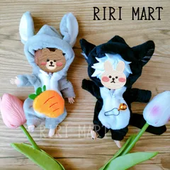 オビツ11　黒猫orグレーうさぎ　着ぐるみ　ねんどろいどどーる