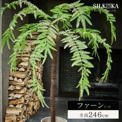 フェイクグリーン 大型 「 ファーン （ヘゴ） 246cm シルカ （Silk-ka）」 大型 観葉 植物 オフィス おしゃれ 【滋賀県引き取り限定】