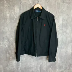 90s ポロバイラルフローレン スウィングトップ ドリズラージャケット チンストラップ ホースロゴ 黒 XLサイズ ★お値段交渉を受け付けます。