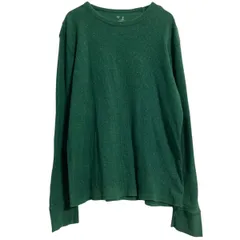 GAP 長袖 ロゴTシャツ L グリーン ギャップ ロンT ロングTシャツ ワッフル地 古着卸 アメリカ仕入 a701-5855