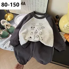 クーポンで10%OFF★ セットアップ 上下セット スポーツウェア 男の子 プリント キッズ トップス+パンツ 2点セット スウェット トレーナー シンプル 運動着 普段着 子供服 セットアップ 長袖 長ズボン お出かけ 春秋 KSFC167(80-150)