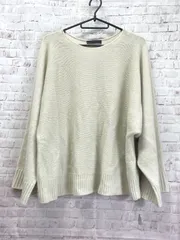 極美品 ザロウ カシミヤ混ニットセーター 半袖 マスタード 最