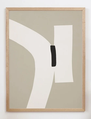 CARO CARO PRINTS | Abstract Black and Beige Art Print (GMTC-1801) | アートプリント/アートポスター (30x40cm) 北欧