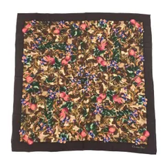 Christian Dior クリスチャンディオール  スカーフ  ブラウン 果実柄  レディース　240001105564